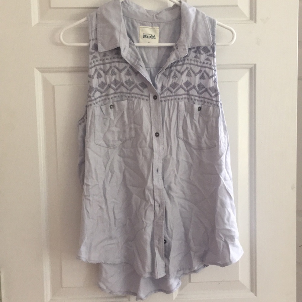 Blue Mudd Button Up Tank Top